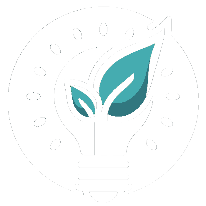 Logo Glühbirne mit Blatt